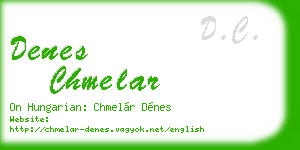 denes chmelar business card